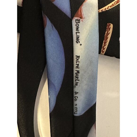LOT of 5 Novelty Neck Ties Ralph Marlin Dilbert Parquet Bowling Baseball Pool - Picture 7 of 13